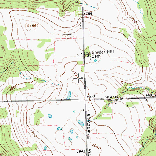 Topographic Map of Snyder Hill School (historical), NY