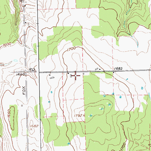 Topographic Map of Town Hill School (historical), NY