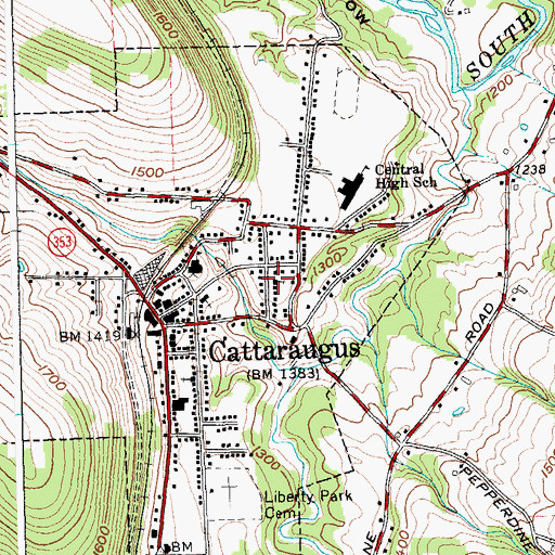 Topographic Map of Saint John's United Church of Christ, NY