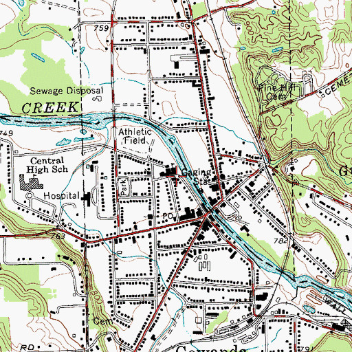 Topographic Map of Saint Mary's Episcopal Church, NY