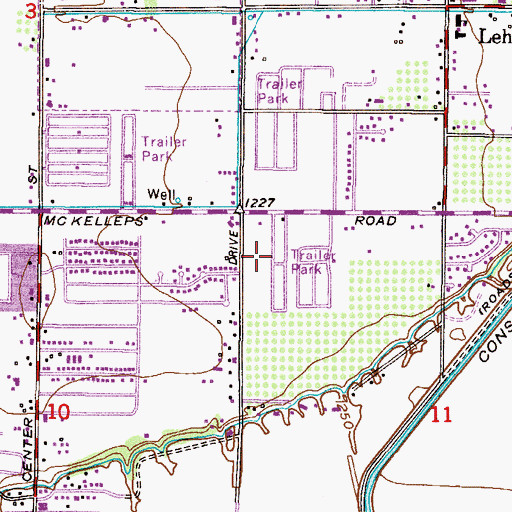 Topographic Map of La Casita Mobile Park, AZ