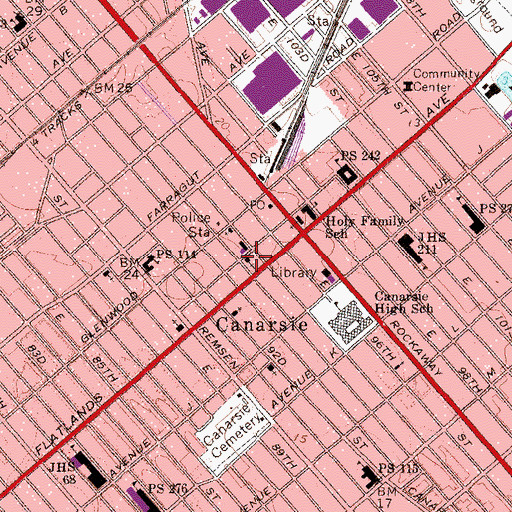 Topographic Map of Anchor Baptist Church, NY