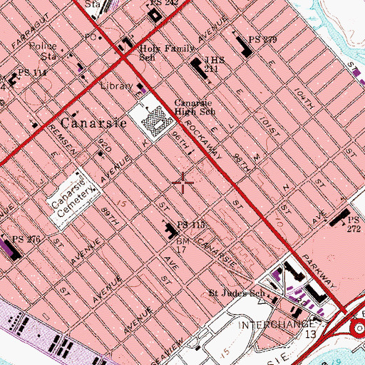 Topographic Map of Center For Christian Fellowship, NY