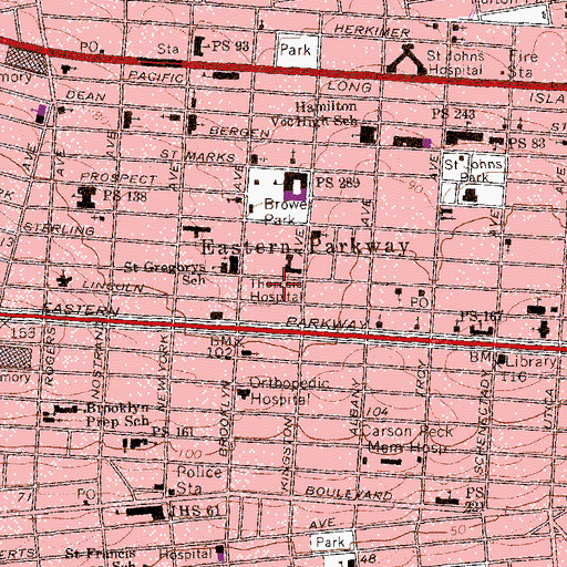 Topographic Map of Rivera Theatre (historical), NY