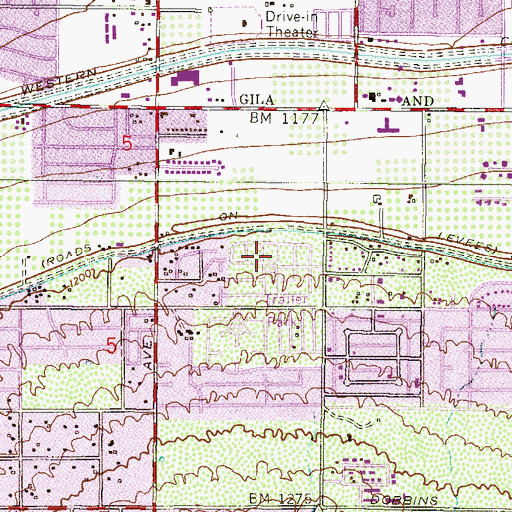 Topographic Map of La Montana del Sur, AZ