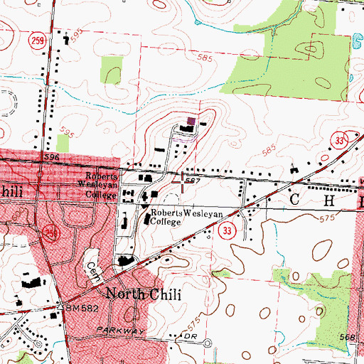 Topographic Map of Voller Athletic Center, NY
