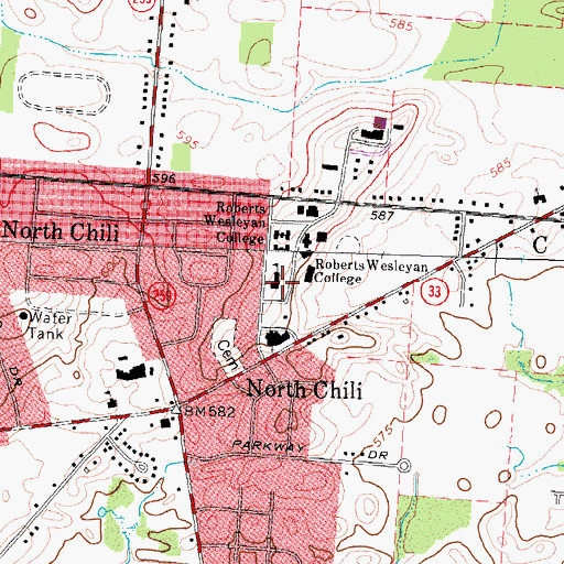 Topographic Map of Carpenter Hall, NY