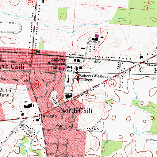 Topographic Map of Smith Science Center, NY