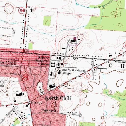 Topographic Map of Hastings Center For Academics, NY
