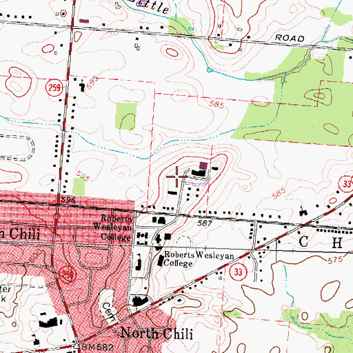 Topographic Map of Davison Hall, NY