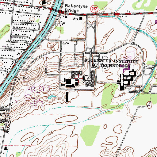 Topographic Map of Liberal Arts Building, NY