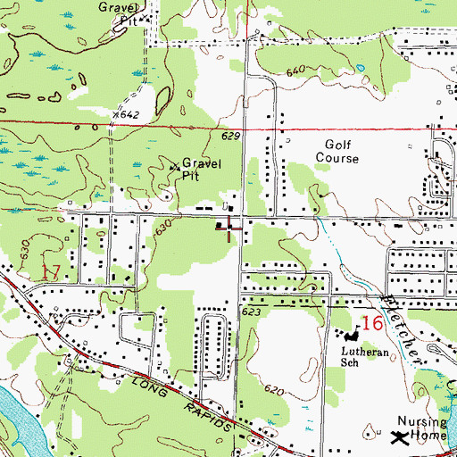 Topographic Map of Shoreline Wesleyan Church, MI