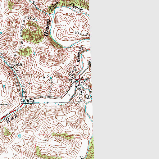 Topographic Map of Aarons Run Post Office (historical), KY