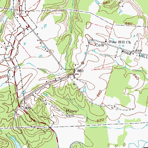 Topographic Map of Bean Post Office (historical), KY