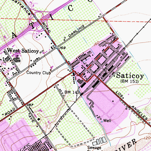 Topographic Map of Saticoy, CA