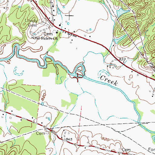 Topographic Map of Cooks Branch Slate, KY