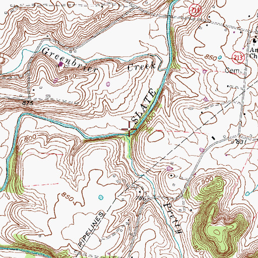 Topographic Map of Evans Mill (historical), KY