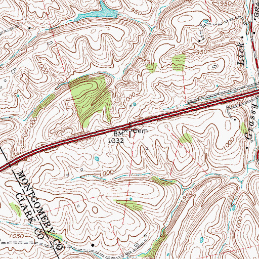 Topographic Map of Hayden Cemetery, KY