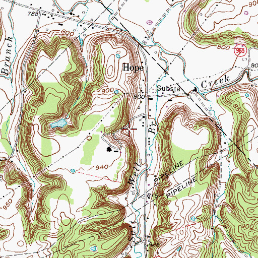 Topographic Map of Hope Children's Home, KY