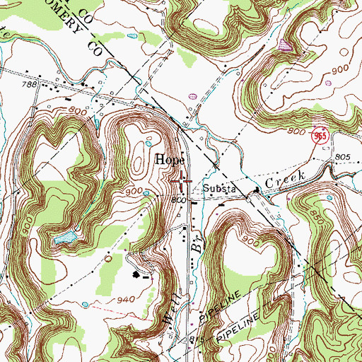 Topographic Map of Hope School (historical), KY