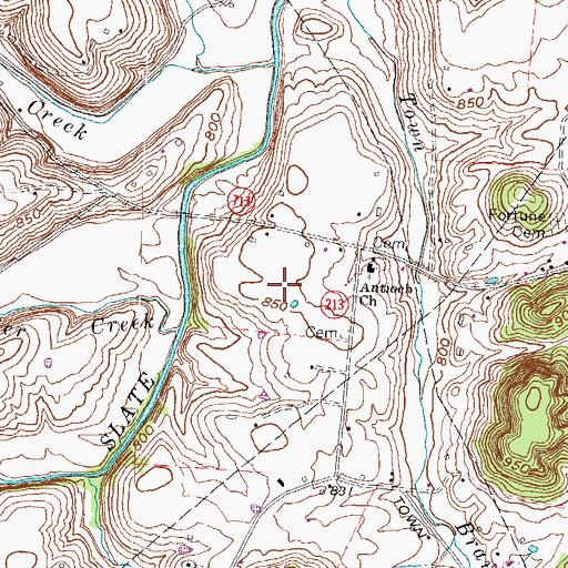 Topographic Map of Indian Hill, KY