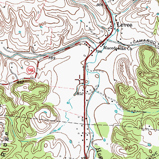 Topographic Map of Levee School (historical), KY