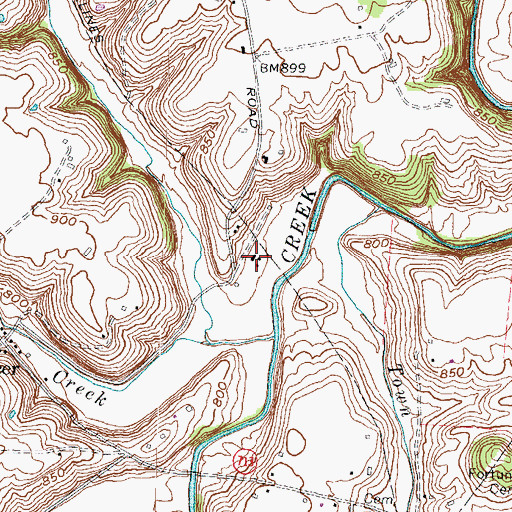 Topographic Map of Means Pumping Station, KY