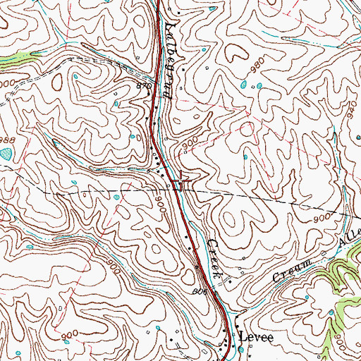 Topographic Map of Mount Gilead Cumberland Presbyterian Church, KY