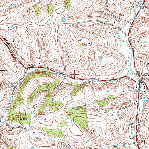 Topographic Map of Mount Ida Church, KY