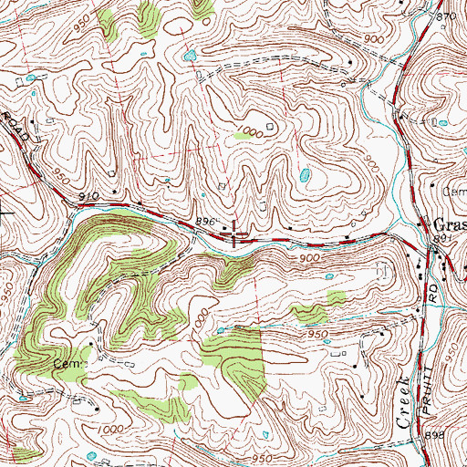 Topographic Map of Mount Ida Post Office (historical), KY