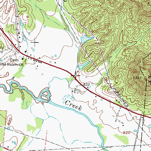 Topographic Map of Mountaview Post Office (historical), KY