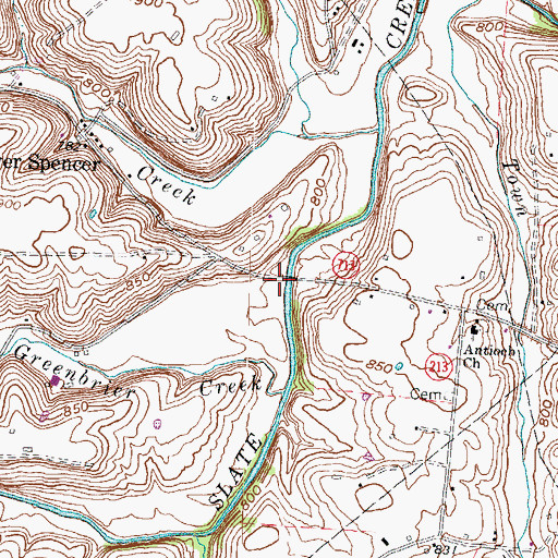 Topographic Map of Old Drakes Mill (historical), KY