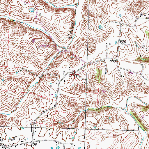 Topographic Map of O'Rear Cemetery, KY