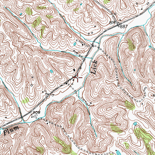 Topographic Map of Plum Lick (historical), KY