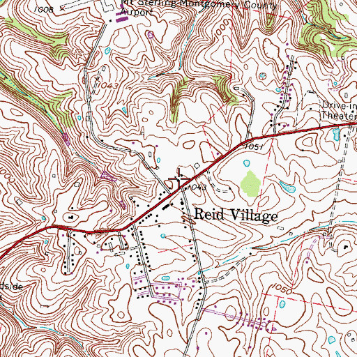 Topographic Map of Reid Village Baptist Church, KY