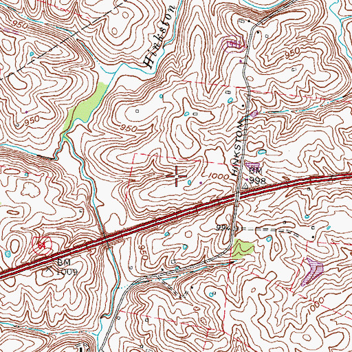 Topographic Map of Smithville (historical), KY