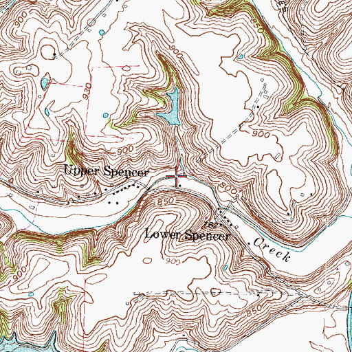 Topographic Map of Spencer Post Office (historical), KY
