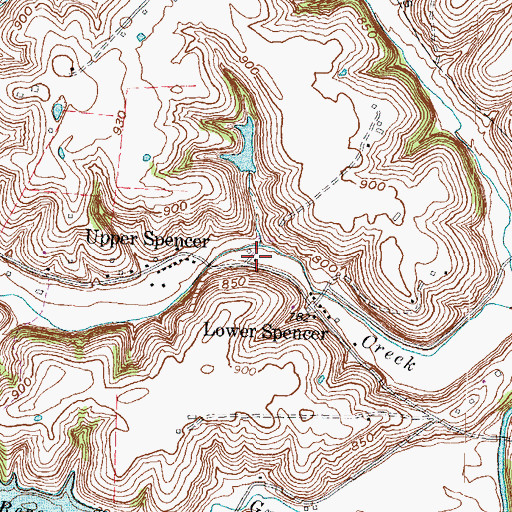 Topographic Map of Spencer Railroad Station (historical), KY