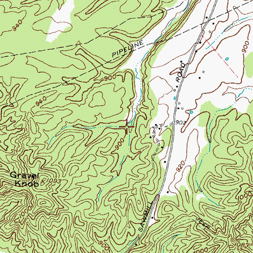 Topographic Map of Thomas Mill, KY