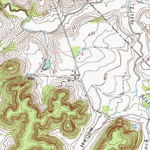 Topographic Map of Walkers Crossing (historical), KY