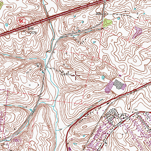 Topographic Map of Woodland Park (historical), KY