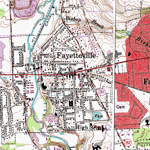 Topographic Map of Trinity Episcopal Church, NY