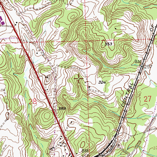 Topographic Map of Fort Mitchell Site, AL