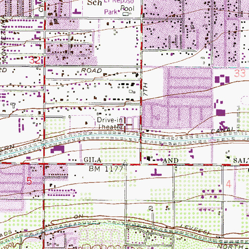 Topographic Map of Lazy D Trailer Ranch, AZ
