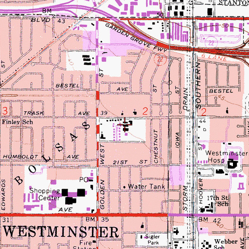 Topographic Map of Schmitt School, CA