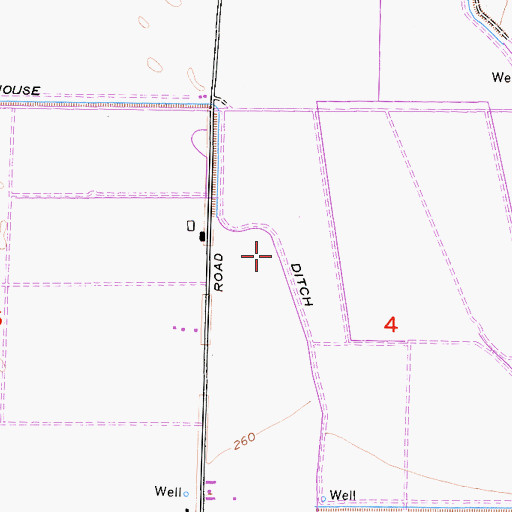 Topographic Map of School House Ditch, CA