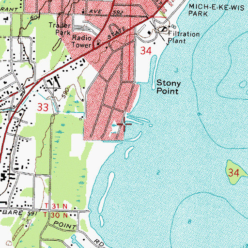 Topographic Map of Alpena Apostolic Assembly Church, MI
