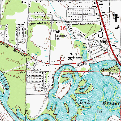Topographic Map of Kingdom Hall of Jehovah's Witnesses, MI