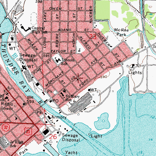 Topographic Map of Salvation Army Church, MI