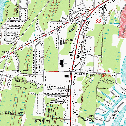 Topographic Map of Giantway Plaza, MI